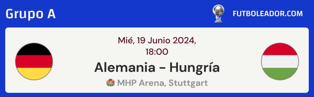 Pronósticos de Alemania vs Hungría, Grupo A de la Eurocopa