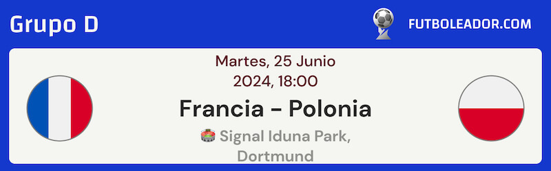 Pronóstico Francia vs Polonia, Grupo D Eurocopa