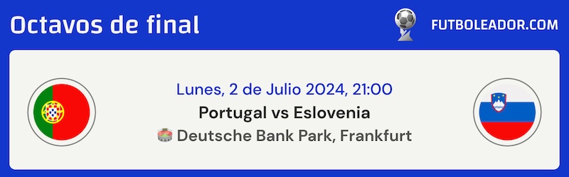 pronostico del portugal vs eslovenia de octavos de final de la eurocopa